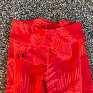 Under Armour Red Tropical Dwayne Johnson Athletic Leggings